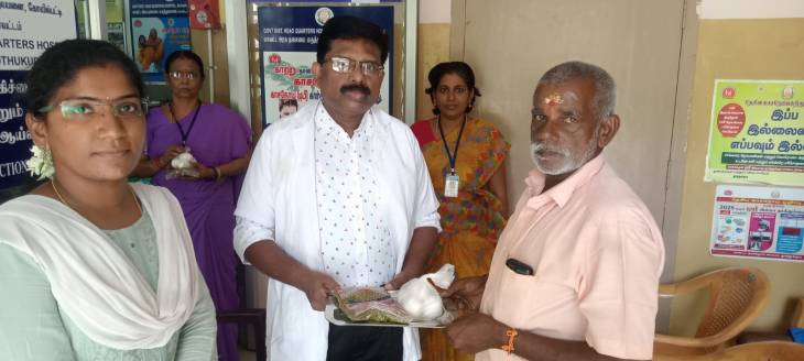 கோவில்பட்டி ரோட்டரி கிளப்  சார்பில் காச நோயாளிகளுக்கு இலவச ஊட்டச்சத்து வழங்கல்.