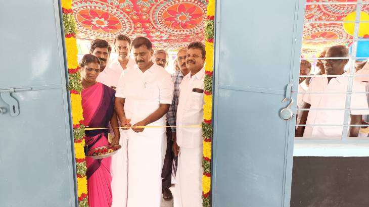 ரூபாய் 11, லட்சத்தில்  78 ஆயிரம் மதிப்பீட்டில் புதிய அங்கன்வாடி மையம் கட்டிடத்தை எம்எல்ஏ மார்க்கண்டேயன் திறந்து வைத்தார்.