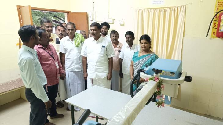 நுண்கதிர்வீச்சு மையத்தை எம்எல்ஏ மார்க்கண்டையன் திறந்து வைத்தார்!