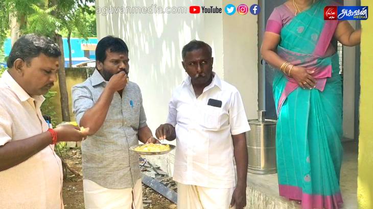 அங்கன்வாடியில் சத்துணவு சாப்பிட்டு தரம் குறித்து ஆய்வு செய்த ஓட்டப்பிடாரம் ஊராட்சி ஒன்றிய பெருந்தலைவர்!
