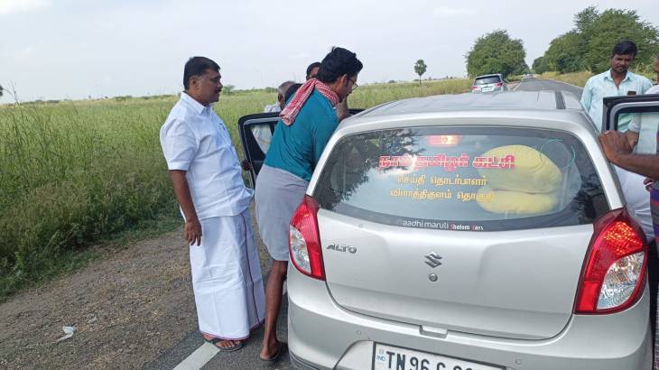 விபத்தில் சிக்கிய நாம் தமிழர் கட்சி நிர்வாகியின் தந்தைக்கு திமுக எம்எல்ஏ உதவி!