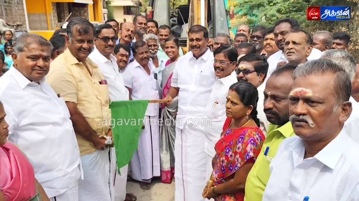 ரூ, 4 கோடி மதிப்பில் புதிய பேவர் பிளாக் சாலை மற்றும் தார் சாலை அமைக்கும் பணி துவக்கம்.