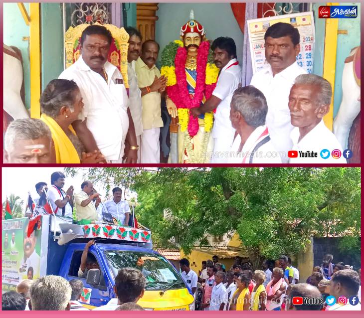 வீரபாண்டிய கட்டபெம்மனை வணங்கி... வீர வசனம் பேசி வாக்கு சேகரித்த  கடம்பூர் ராஜூ!