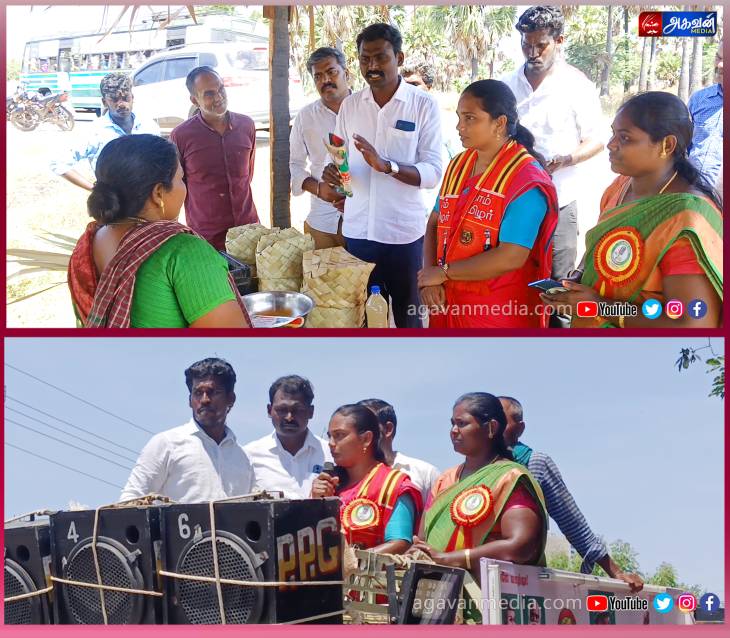 பனைத்தொழிலாளர்களிடம் வாக்கு சேகரித்த நாம் தமிழர் கட்சி வேட்பாளர் ரொவீனா ரூத் ஜேன்!