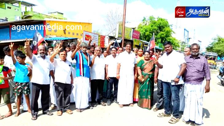 இறுதிக்கட்ட  வாக்கு சேகரிப்பில்  அதிமுகவினர் !



