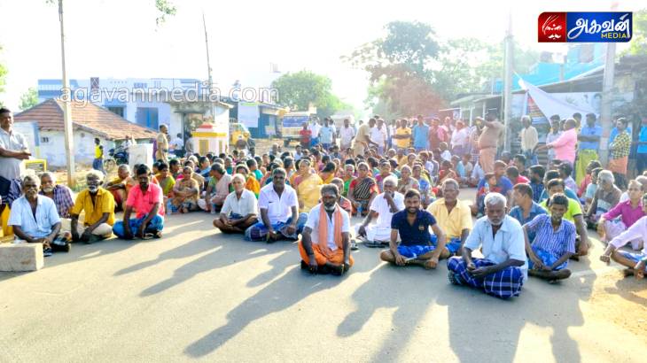 கோவில்பட்டியில் பொதுமக்கள் சாலை மறியல் போராட்டம்.
