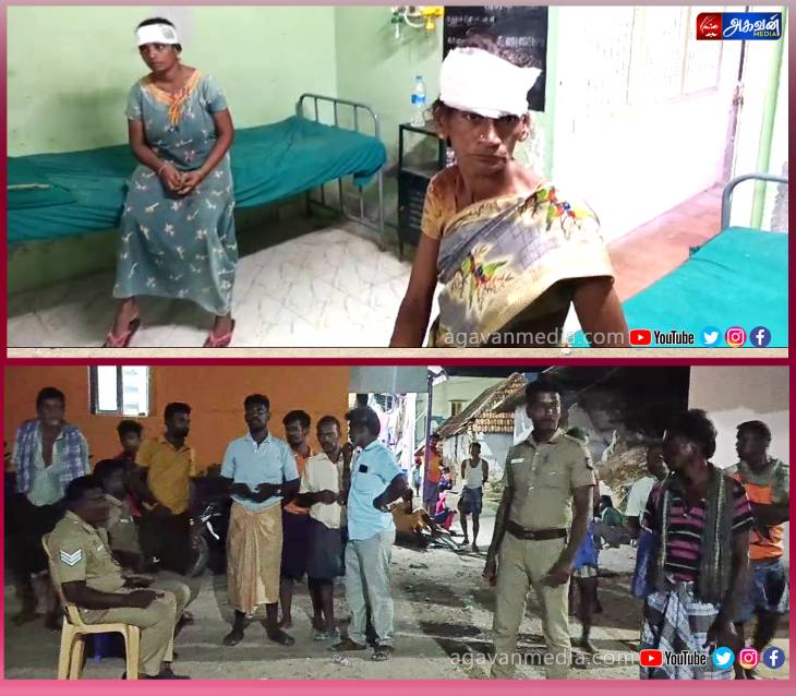  இறுதிச்சடங்கில் பட்டாசு வெடித்ததில் ஏற்பட்ட பிரச்சினை காரணமாக 2 பெண்கள் உட்பட 3 பேருக்கு வெட்டு!
