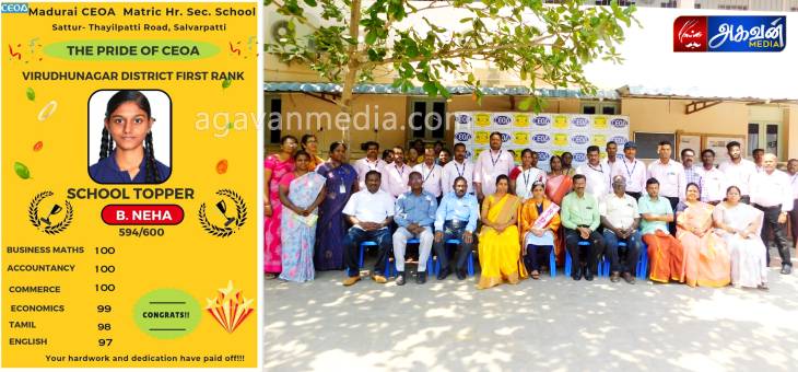 +2 பொதுத்தேர்வில் 594 மதிப்பெண் எடுத்து சாதனை புரிந்த மாணவிக்கு கிரீடம் அணிவித்து பாராட்டு!

