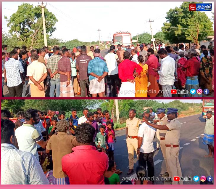  ECR சாலையில் வேகத்தடை அமைக்கக்கோரி சாலை மறியல் போராட்டம் : 30 நிமிடங்கள் போக்குவரத்து பாதிப்பு!