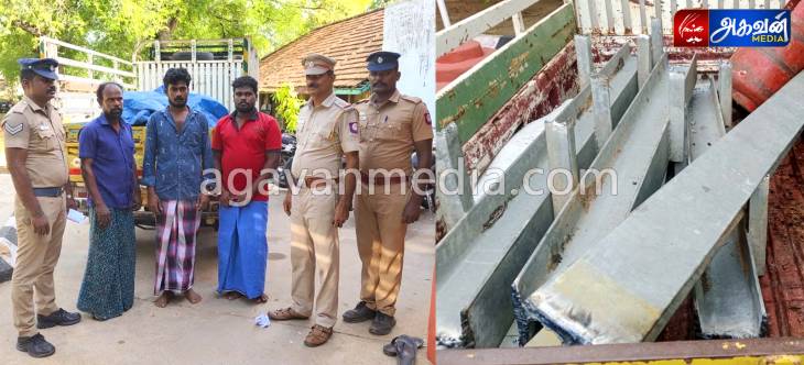 காற்றாலை நிறுவனத்தில் மின்விளக்குகள்  திருடிய 3 பேர் கைது.