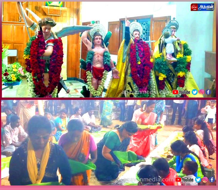 கமுதி புனித அந்தோனியார் ஆலய திருவிழாவில் சமத்துவக் கிடாய்க்கறி விருந்து!