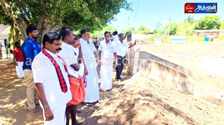 ரூ,40 லட்சம் மதிப்பீட்டில் கட்டப்பட்டு வரும் சுற்றுச்சுவர் கட்டுமான பணியினை எம்எல்ஏ மார்க்கண்டேயன் ஆய்வு செய்தார்!