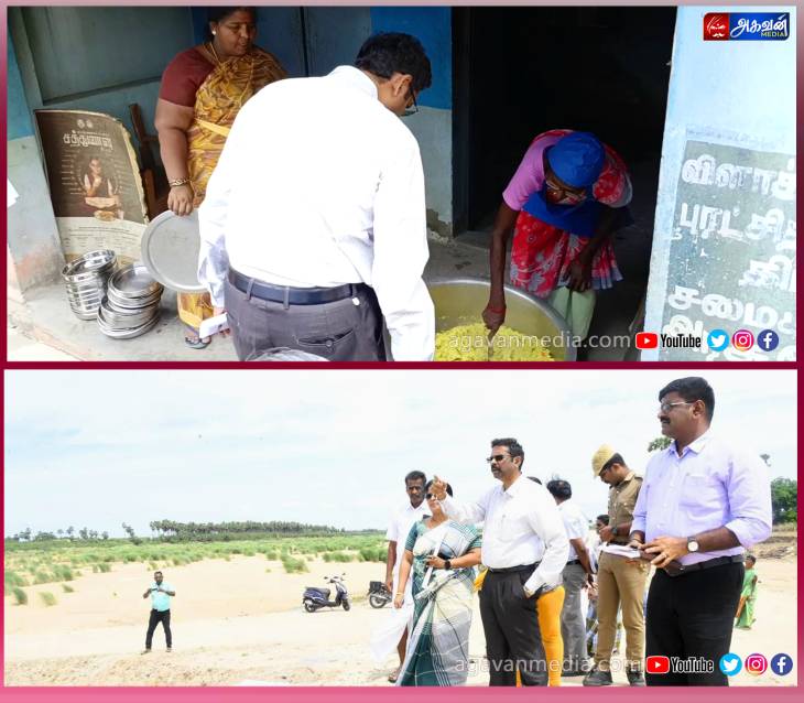 விளாத்திகுளம் சத்துணவு கூடத்தில் ஆட்சியர் லட்சுமிபதி திடீர் ஆய்வு!