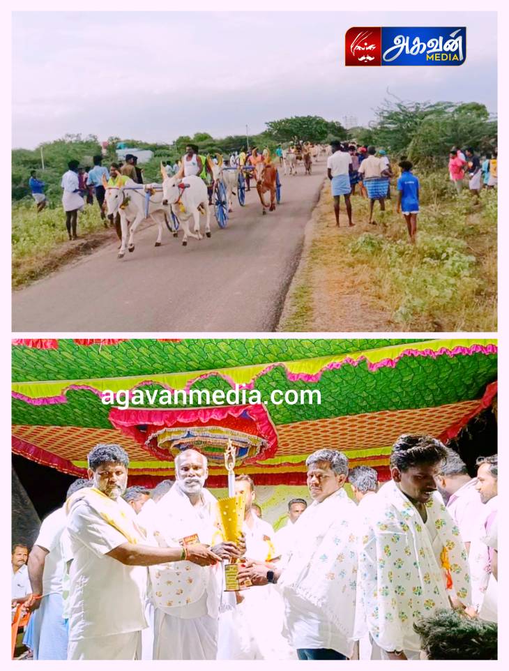சின்னூரில்  மாபெரும் மாட்டு வண்டி பந்தயம்: சீறிப்பாய்ந்த 83 ஜோடி காளைகள்!