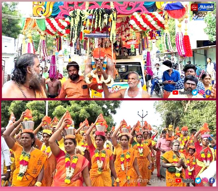 ஆடி கிருத்திகையை முன்னிட்டு குமரக்கடவுளுக்கு பறவை காவடி எடுத்து நேர்த்திக்கடன் செலுத்திய பக்தர்கள்!

