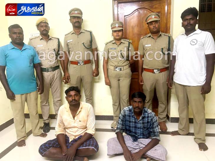 வனப்பகுதியில் அத்துமீரி தேக்கு மரங்களை வெட்டிய இருவர் கைது!