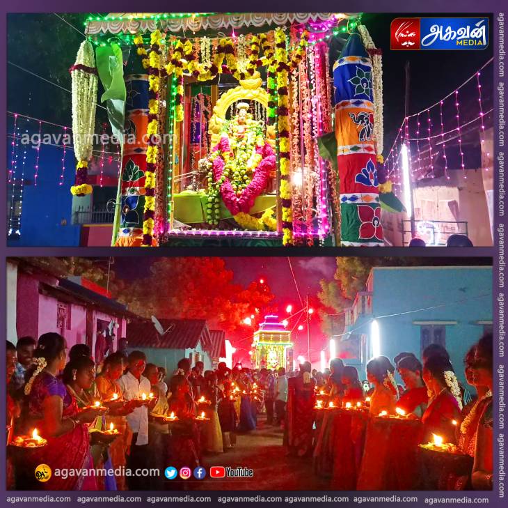  101 பெண்கள் மாவிளக்கு எடுத்து விமர்சையாக நடைபெற்ற சப்பரத் தேர்ப்பவனி : ஏராளமான பொதுமக்கள் தரிசனம்! 