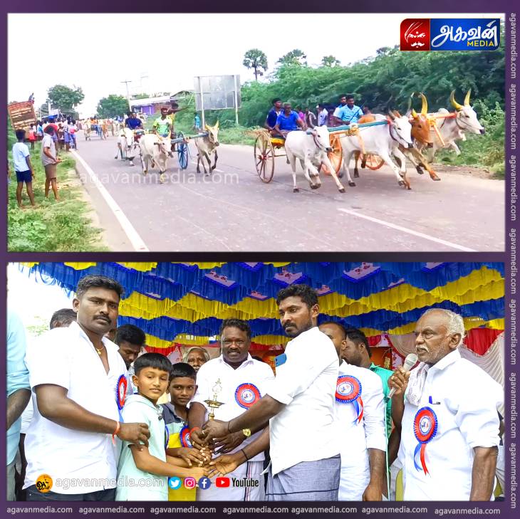 மாமன்னர்  ஒண்டிவீரன் பிறந்த நாள் விழா மற்றும் குயிலி நினைவு நாளை முன்னிட்டு மாபெரும் மாட்டுவண்டி எல்கை பந்தயம் : சீரிப்பாய்ந்த 104 ஜோடி மாடுகள்!

