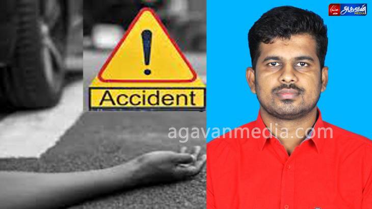 இரு இருசக்கர வாகனம் நேருக்கு நேர் மோதிய  விபத்தில் இளைஞர் பலி. 