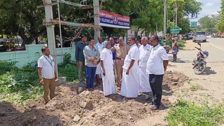  கால்வாய் சீரமைக்கும் பணியினை  மார்கண்டேயன் MLA ஆய்வு செய்தார்!