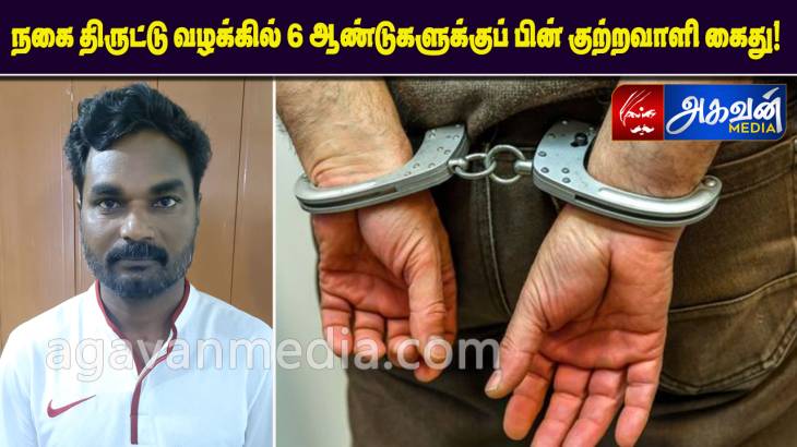 நகை திருட்டு வழக்கில் 6 ஆண்டுகளுக்குப் பின் குற்றவாளி கைது!