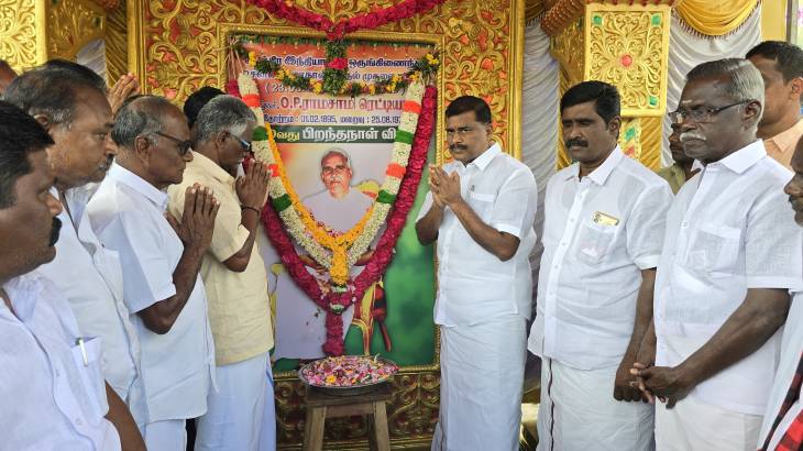 முதல் முதலமைச்சர் ஓமந்தூர்.திரு.இராமசாமி ரெட்டியார் அவர்களின் பிறந்த நாளை முன்னிட்டு  MLA  மரியாதை!