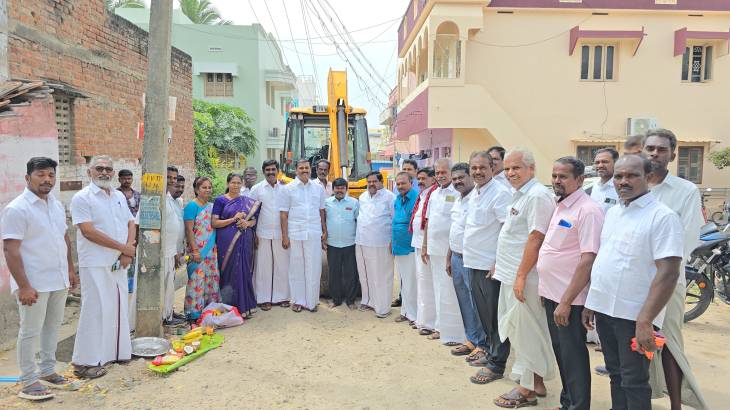 ரூ.86-லட்சம் மதிப்பீட்டில் புதிய பேவர் பிளாக் சாலை !

